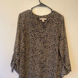 Michael Kors Leopard Print Women's Top